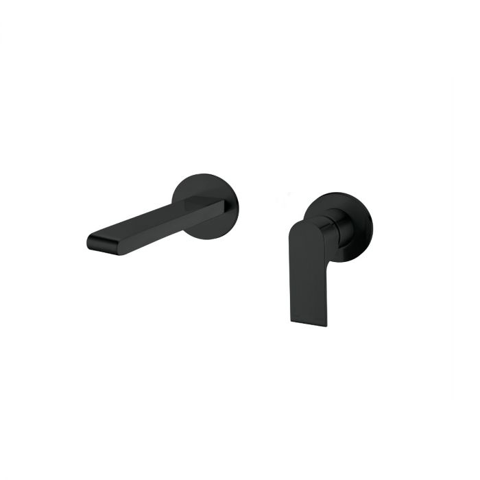 Bianca Wall (Sep Plate) Basin Mixer 187mm Spout Chrome, Matte Black, Gun Metal Grey, Brushed Nickel, Brushed Gold