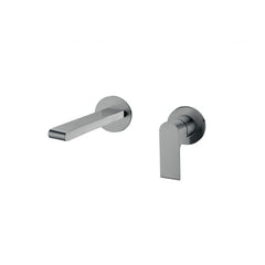 Bianca Wall (Sep Plate) Basin Mixer 187mm Spout Chrome, Matte Black, Gun Metal Grey, Brushed Nickel, Brushed Gold