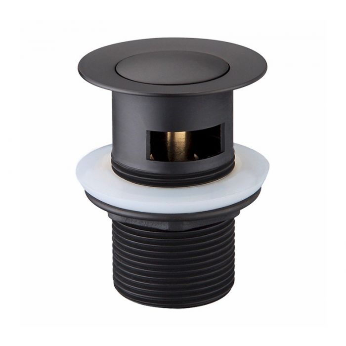 Modern National 32mm Matte Black Plug and Waste Overflow