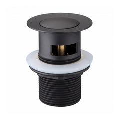 Modern National 32mm Matte Black Plug and Waste Overflow
