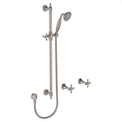 Fienza Lilian Shower Set Complete Cross Handles - Brushed Nickel