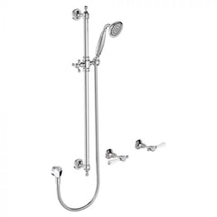 Fienza Lilian Shower Set Complete Lever Chrome / White Handles