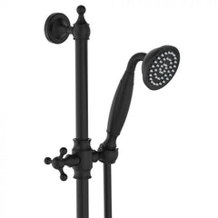 Fienza Lilian Shower Set Complete Lever Matte Black / White Handles