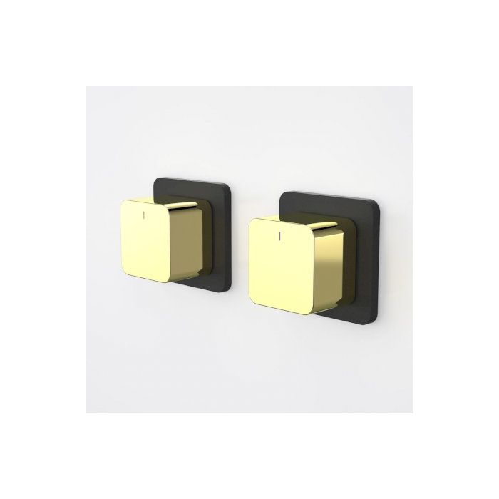 Dorf Epic Bloc Wall Top Assembly Matte Black and Gold