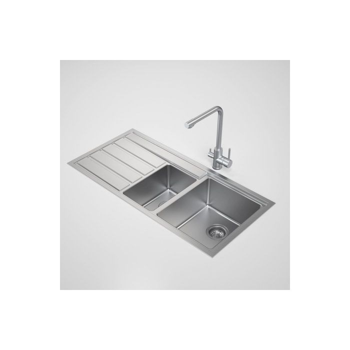 Caroma Compass 1020mm x 490mm One and Half Bowl Sink