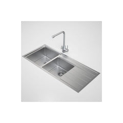 Caroma Compass 1120mm x 490mm One and Three Quarter Bowl Sink