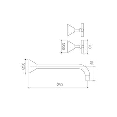 Caroma Classic Cross Bath Set