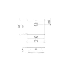 Caroma Compass 70 Litre Flushline Laundry Tub