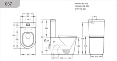 Mira Tornado Rimless Toilet Suite Dual Flush
