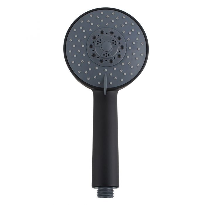 Black 5 Function Round Handheld Shower Spray