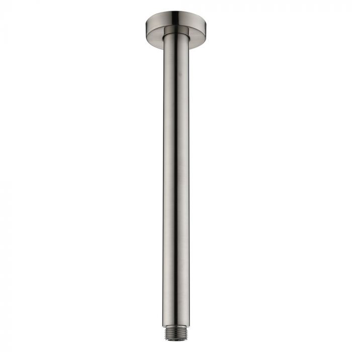 Fienza Round 300mm Ceiling Dropper - Brushed Nickel