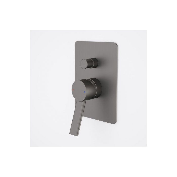 Dorf Villa Shower Bath Mixer w/ Divertor Gun Metal Grey