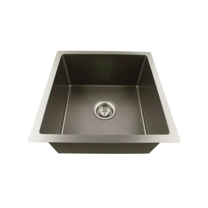 440mm x 440mm x 205mm Dark Grey Single Bowl Sink