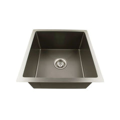 440mm x 440mm x 205mm Dark Grey Single Bowl Sink