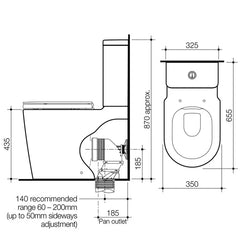 Caroma Liano Cleanflush Easy Height Toilet Suite