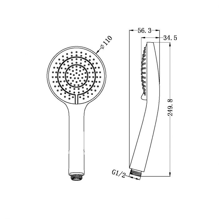 Nero Opal Air Hand Shower - Brushed Gold