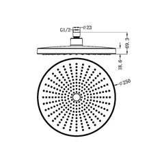 Nero Opal Shower Head Chrome