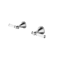 ACL Clasico Wall Top Assemblies with Ceramic Handle - Brushed Nickel