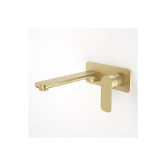 Caroma Luna Wall Basin/Bath Mixer Brushed Brass 6 Star Lead Free