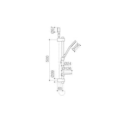 Caroma Ecco Aquasoft 105 Shower Rail