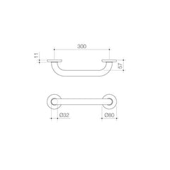 Caroma Support Grab Rail Straight