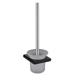 Acl Cora Toilet Brush and Holder Chrome, Matte Black, Chrome and White