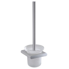 Acl Cora Toilet Brush and Holder Chrome, Matte Black, Chrome and White