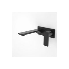 Caroma Urbane II 180mm Wall Basin / Bath Mixer Rectangular Cover Plate Matte Black