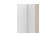 Adp Glacier Offset Corner Mirrored Cabinet 600, 2 doors