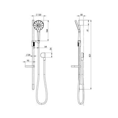 Phoenix NX Vive Shower and Rail Chrome and White