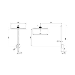 Phoenix NX IKO Shower Arm and Rose W/ Hydrosense
