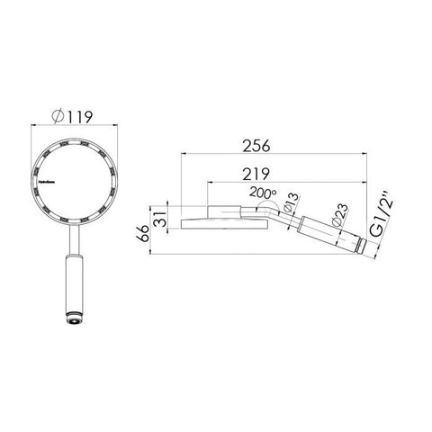 Phoenix NX IKO Shower Hand Piece Chrome