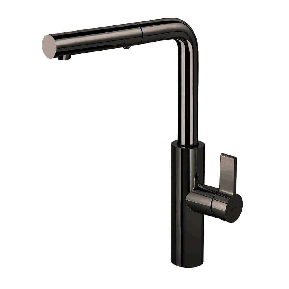 Parisi Libera Kitchen Mixer Square Spout With Pull Out Spray - Carbon Satin