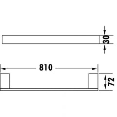 Acl Rosa Single Towel Rail Chrome