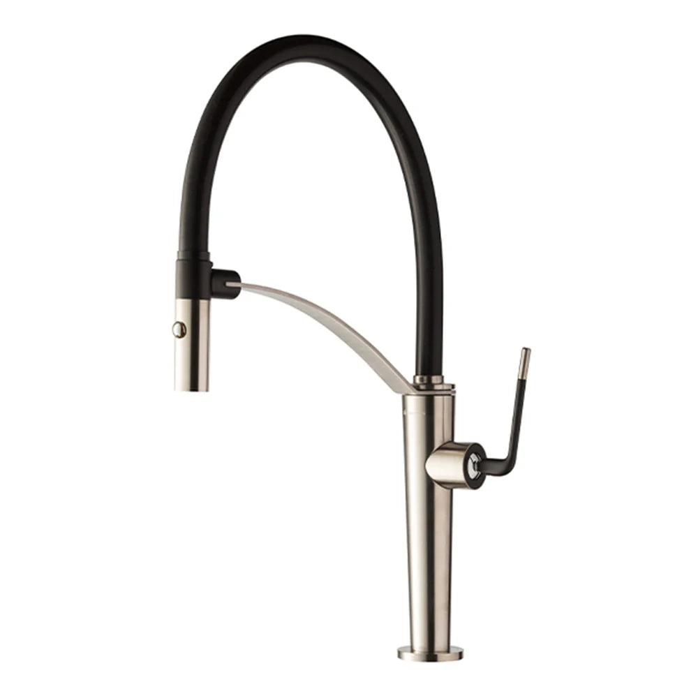 Parisi O’Rama Kitchen Mixer with Detachable Dual Spray - Chrome/Black