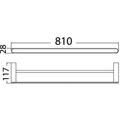 Acl Dove Double Towel Rail