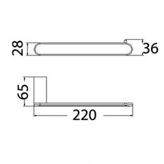 Acl Dove 220mm Towel Bar