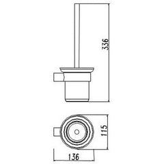 Acl Dove Toilet Brush and Holder