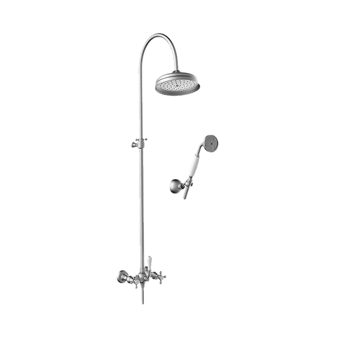 Abey Armando Vicario Provincial Two in one Shower System - Brushed Nickel
