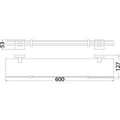 Acl Sara Square Glass Shelf