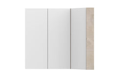 Adp Glacier Offset Corner Mirrored Cabinet 900, 3 doors
