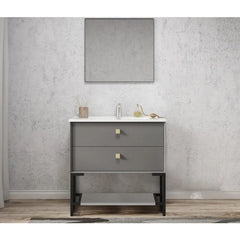 Otti 900mm Boston Matte Grey Wall Hung Vanity