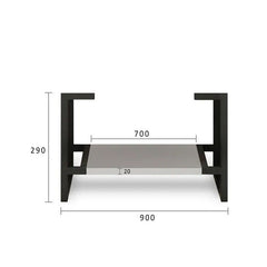 Otti 900mm Boston Matte Grey Wall Hung Vanity