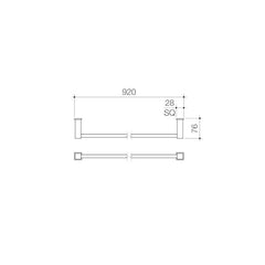 Caroma Quatro Single Towel Rail - 920mm