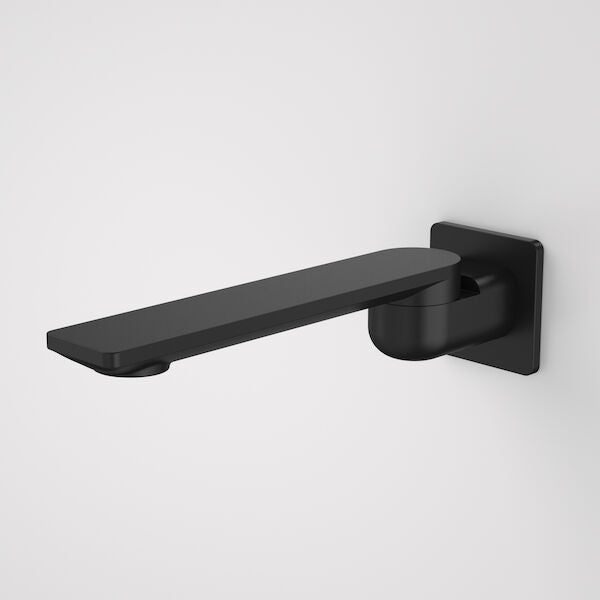 Caroma Urbane II 220mm Bath Swivel Outlet - Square Cover Plate - Matte Black