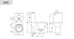 Zion Closed Couple Toilet Suite Bottom Inlet
