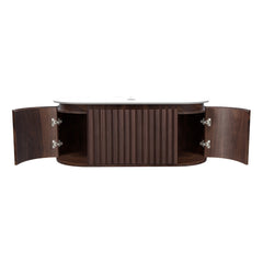 Parisi Abbraccio 1200 Wall Cabinet Black Walnut with Porcelain Top