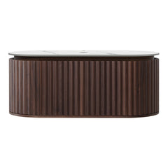 Parisi Abbraccio 1200 Wall Cabinet Black Walnut with Porcelain Top