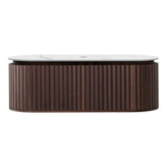 Parisi Abbraccio 1400 Wall Cabinet Black Walnut with Porcelain Top