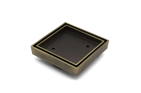 Grates2Go Antique Brass Tile Insert Point Drain 115mm